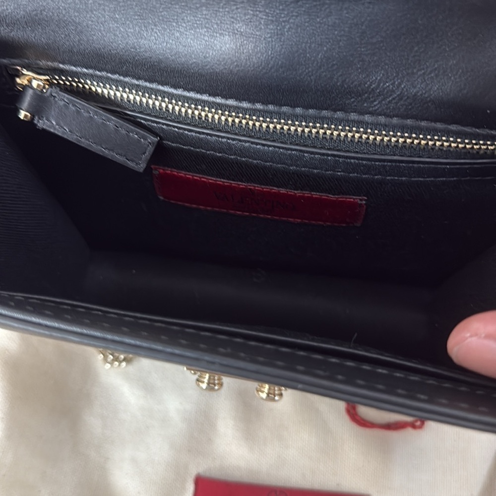 Valentino Black Crossbody Bag with Silver Studs - Picture 7 of 8